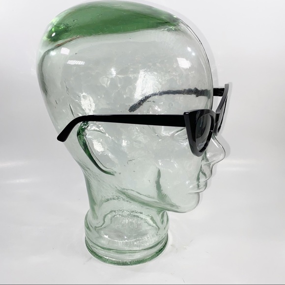Trendy Black Cat Eye Pin Up Glamour Sunglasses - Picture 4 of 7